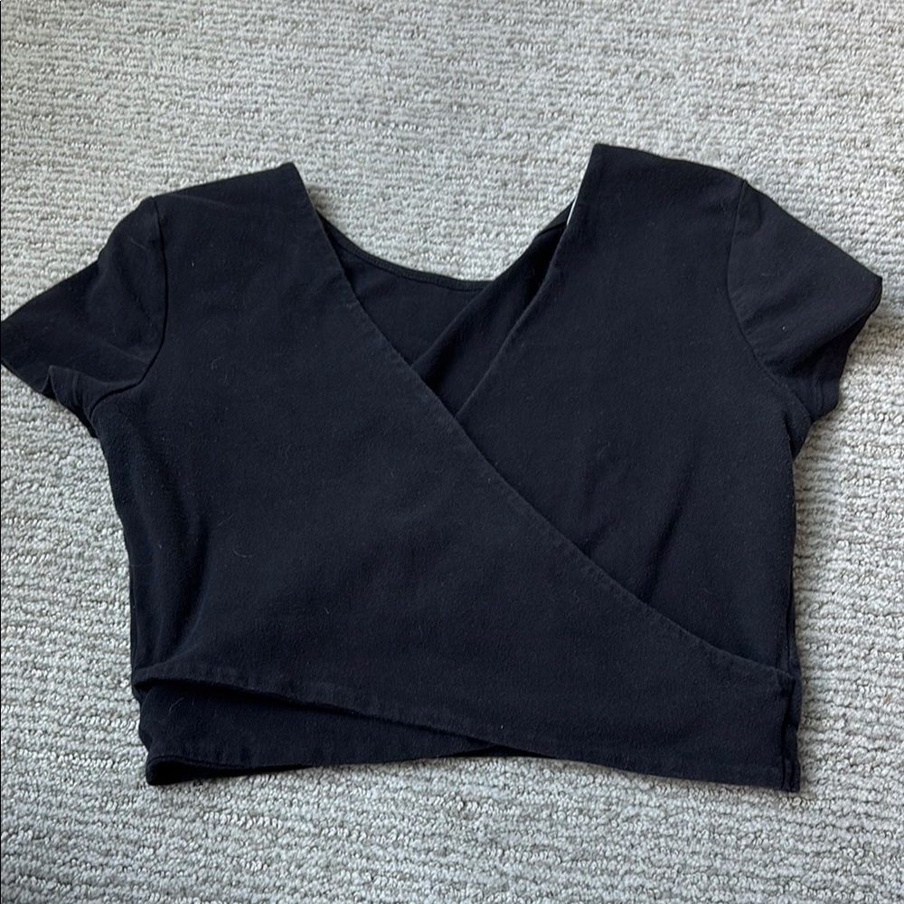 Black Wrap Top
